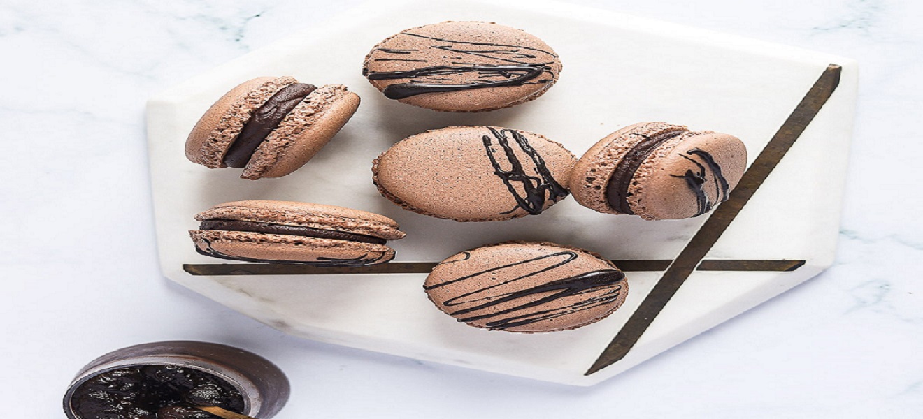 Macarons de caramelo salado